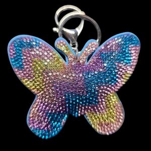 Colorful Butterfly Bag Charm Keychain
